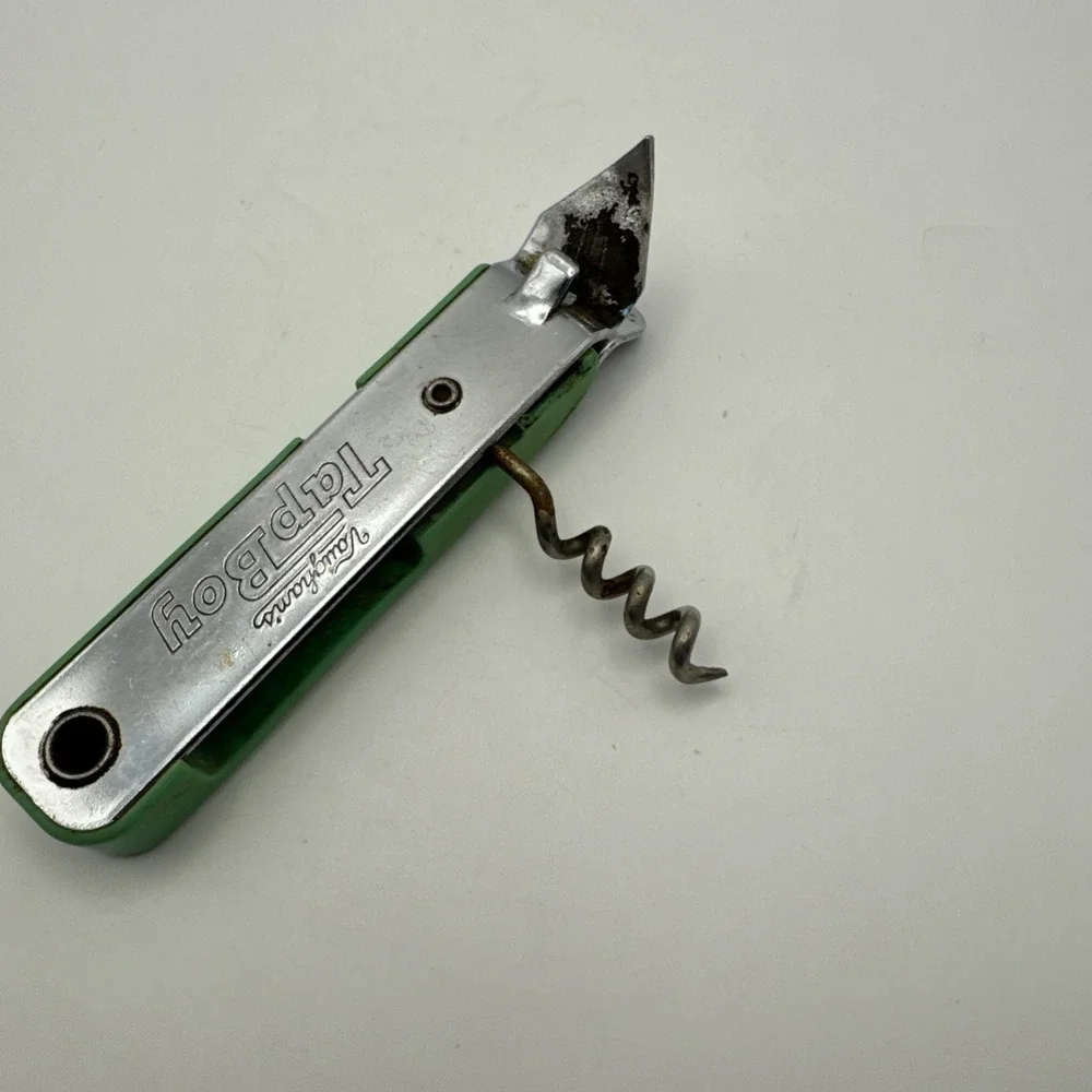 Vintage 5-in-one Vaughan‎ TapBoy Bottle Can Opener Corkscrew Green